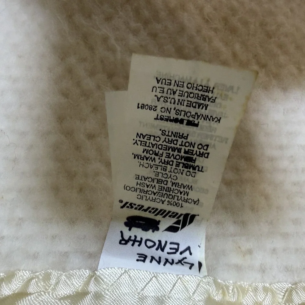 Vintage Fieldcrest Waffle Weave Blanket Full 86